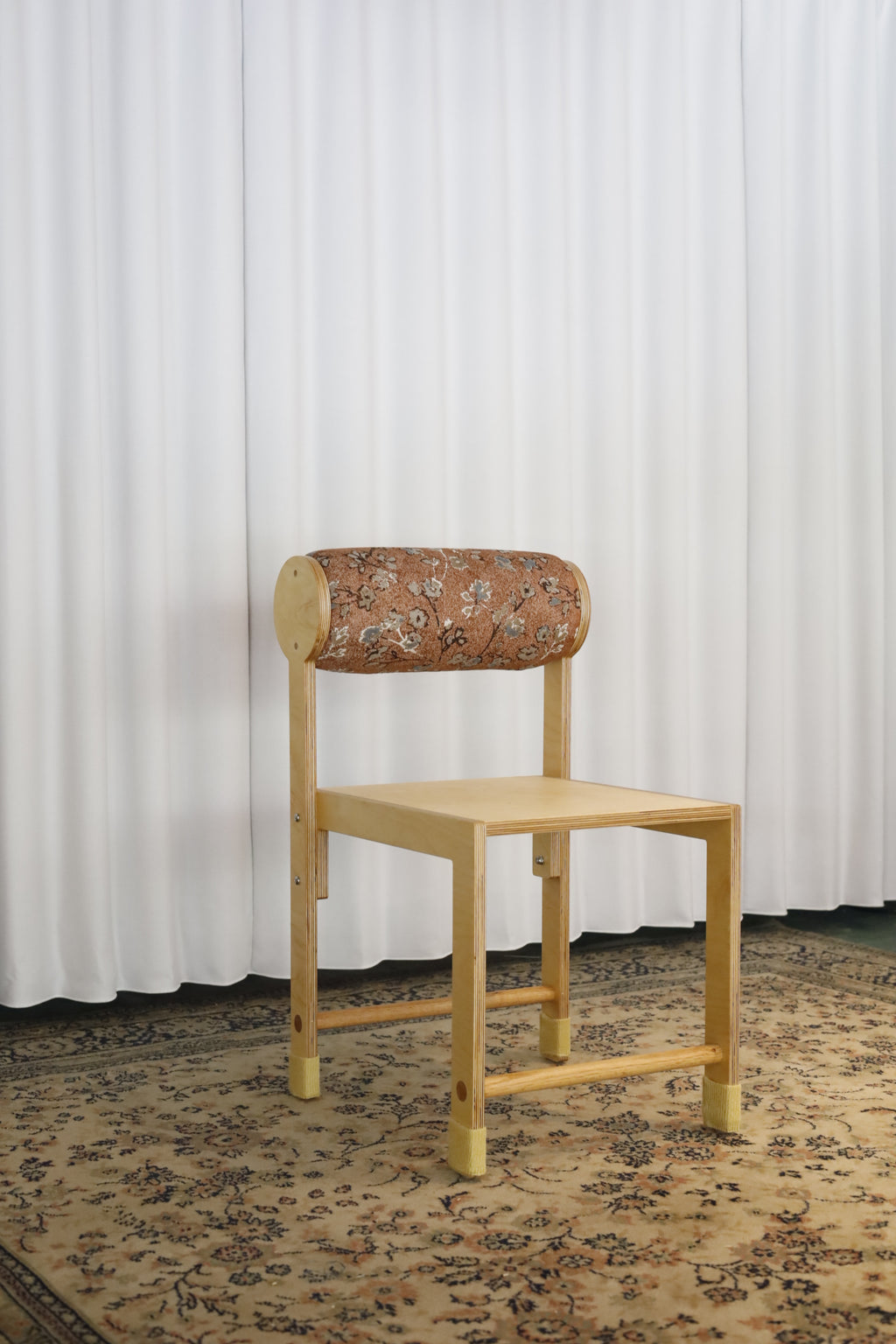 Padded Cylinder Back Chair