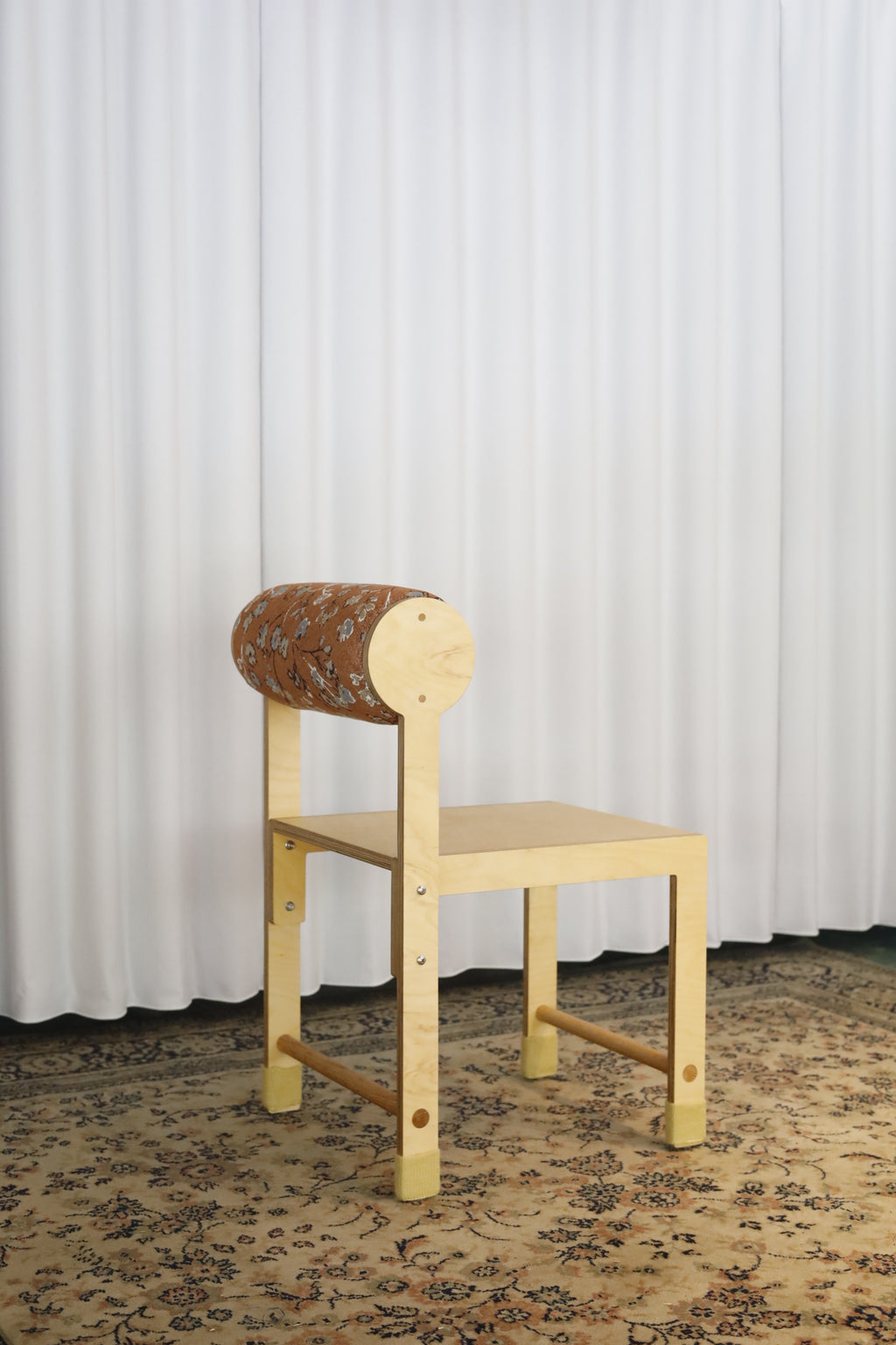 Padded Cylinder Back Chair