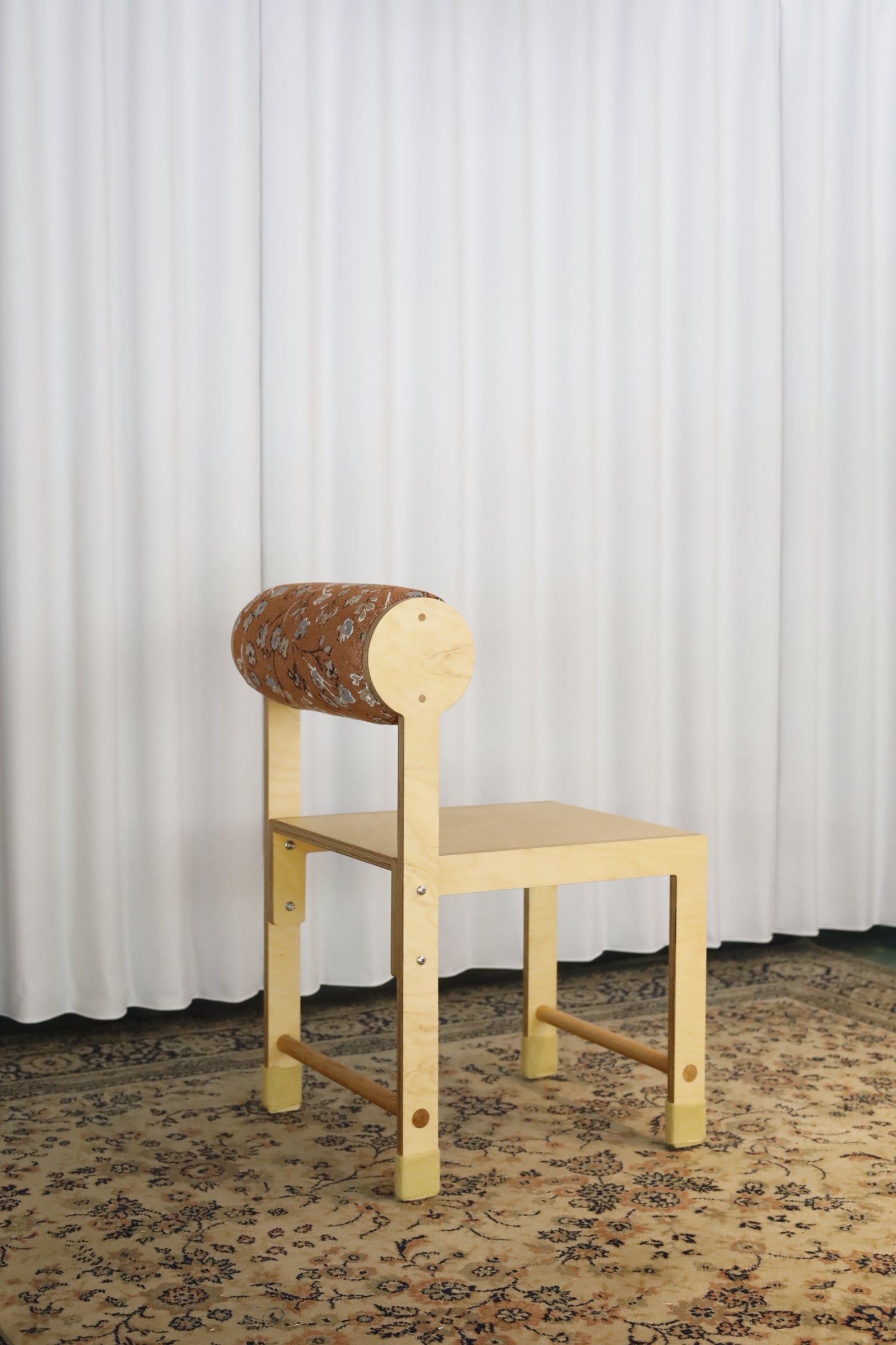 Padded Cylinder Back Chair