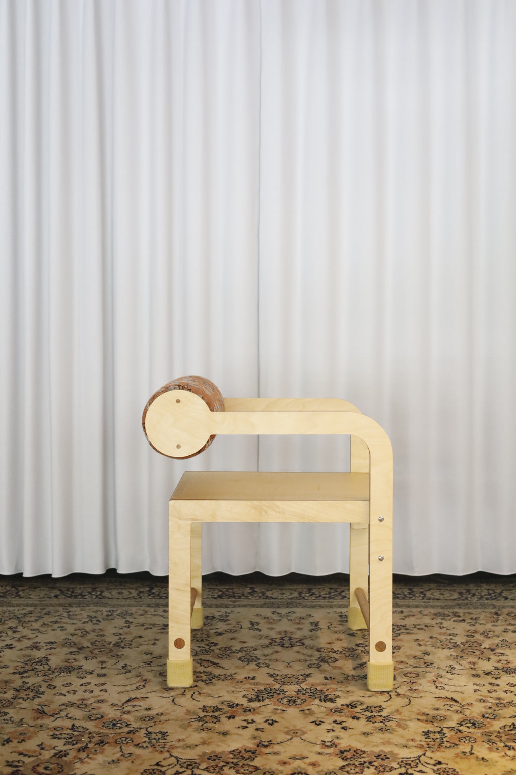 Padded Cylinder Back ArmChair