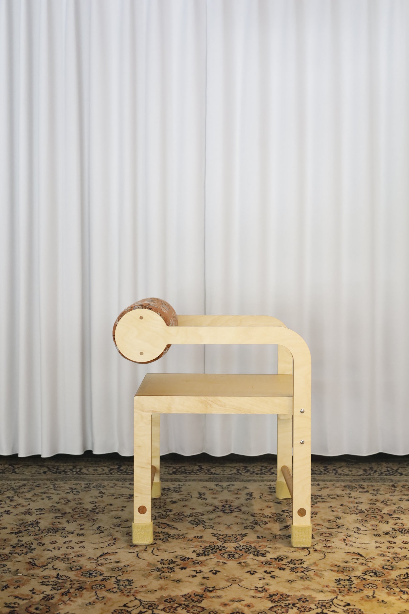 Padded Cylinder Back ArmChair