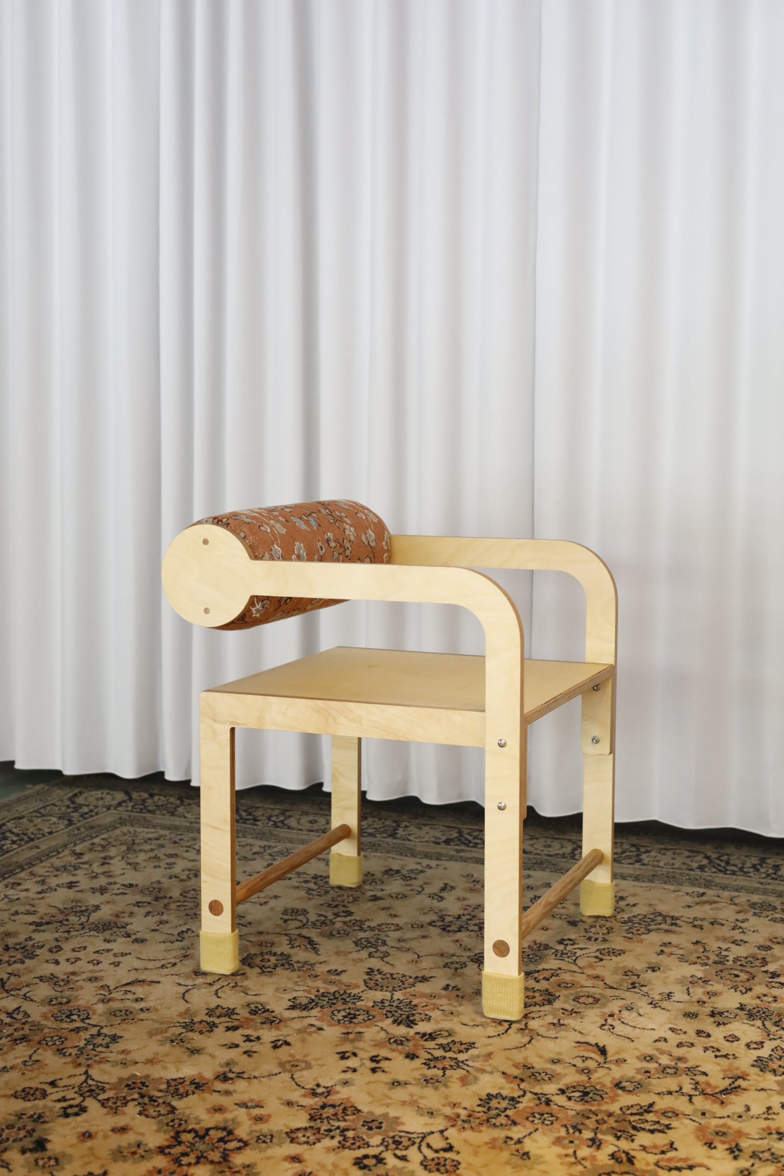 Padded Cylinder Back ArmChair