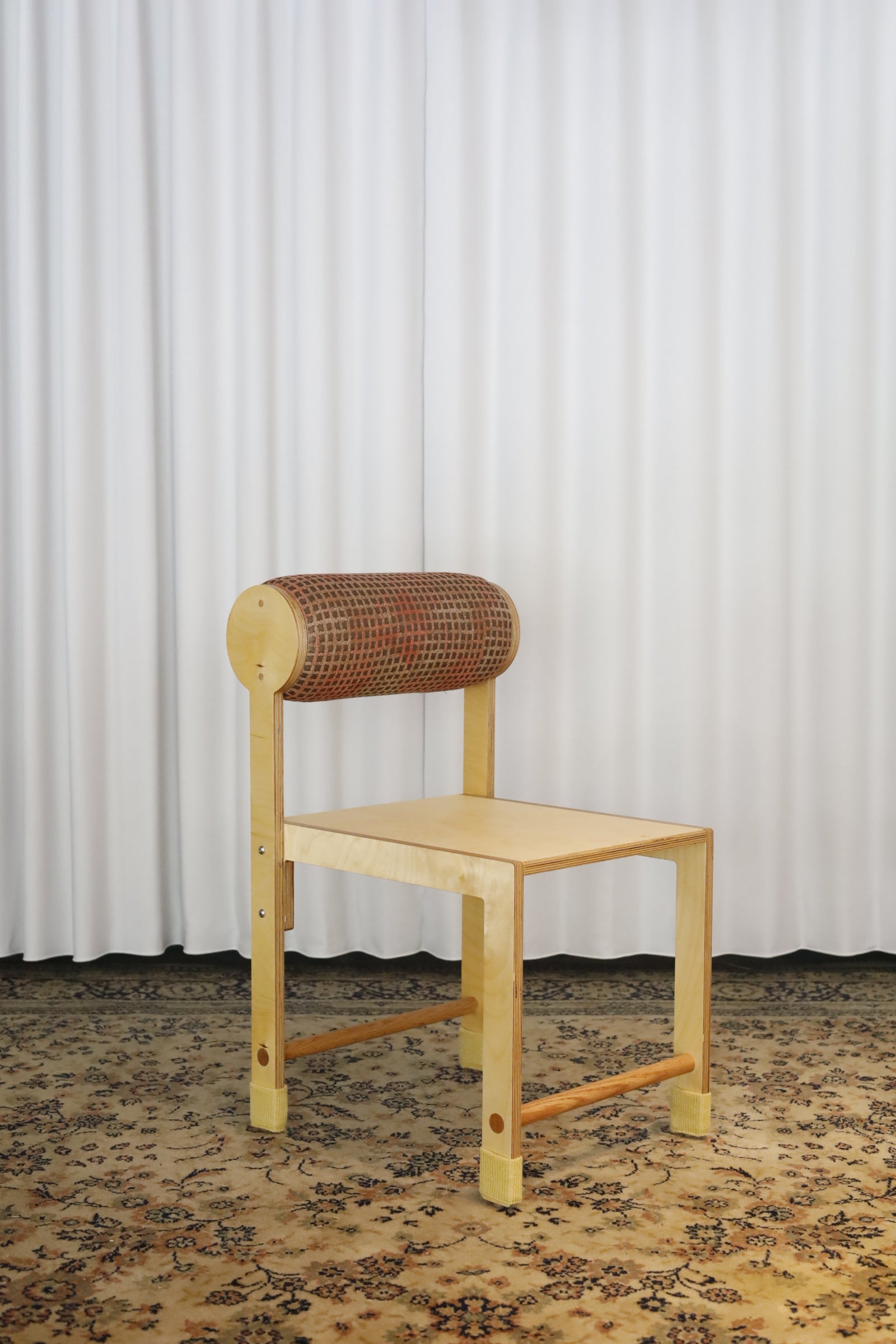 Padded Cylinder Back Chair