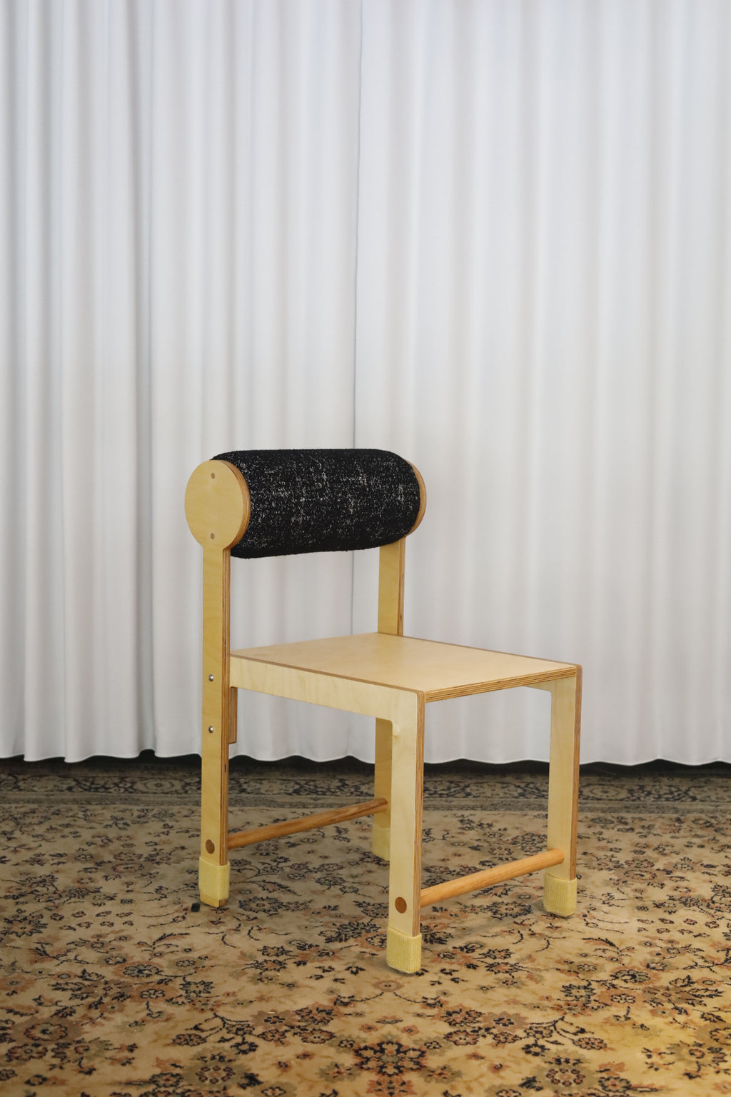 Padded Cylinder Back Chair