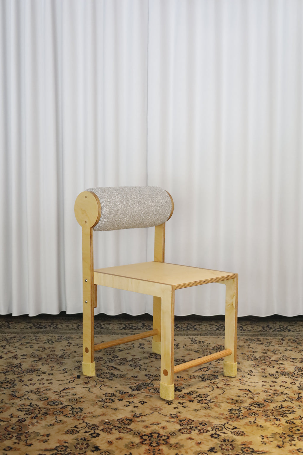 Padded Cylinder Back Chair