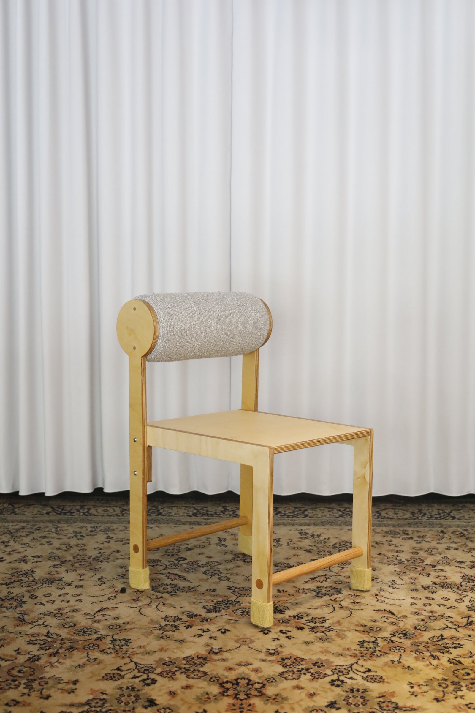 Padded Cylinder Back Chair