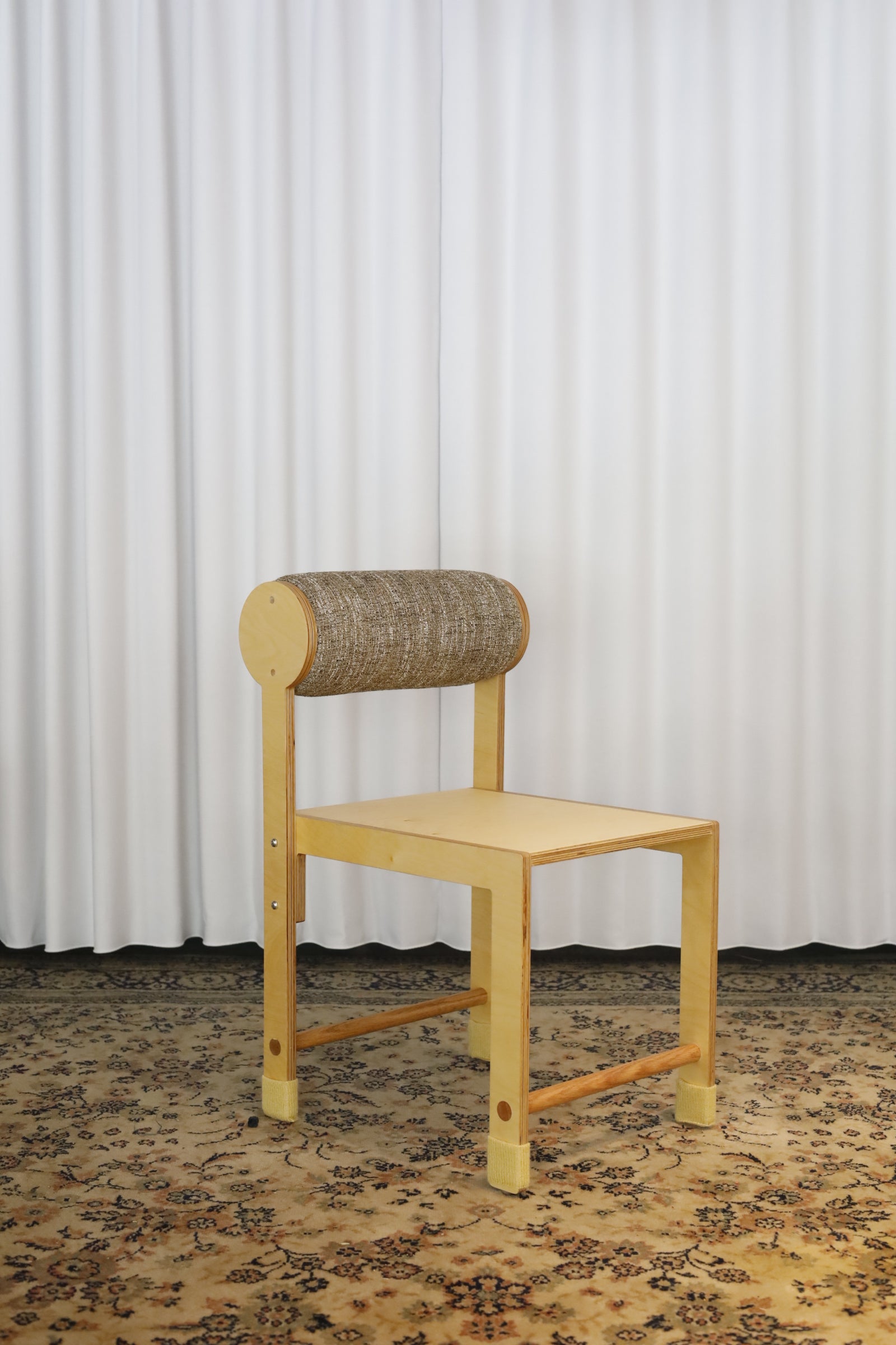 Padded Cylinder Back Chair