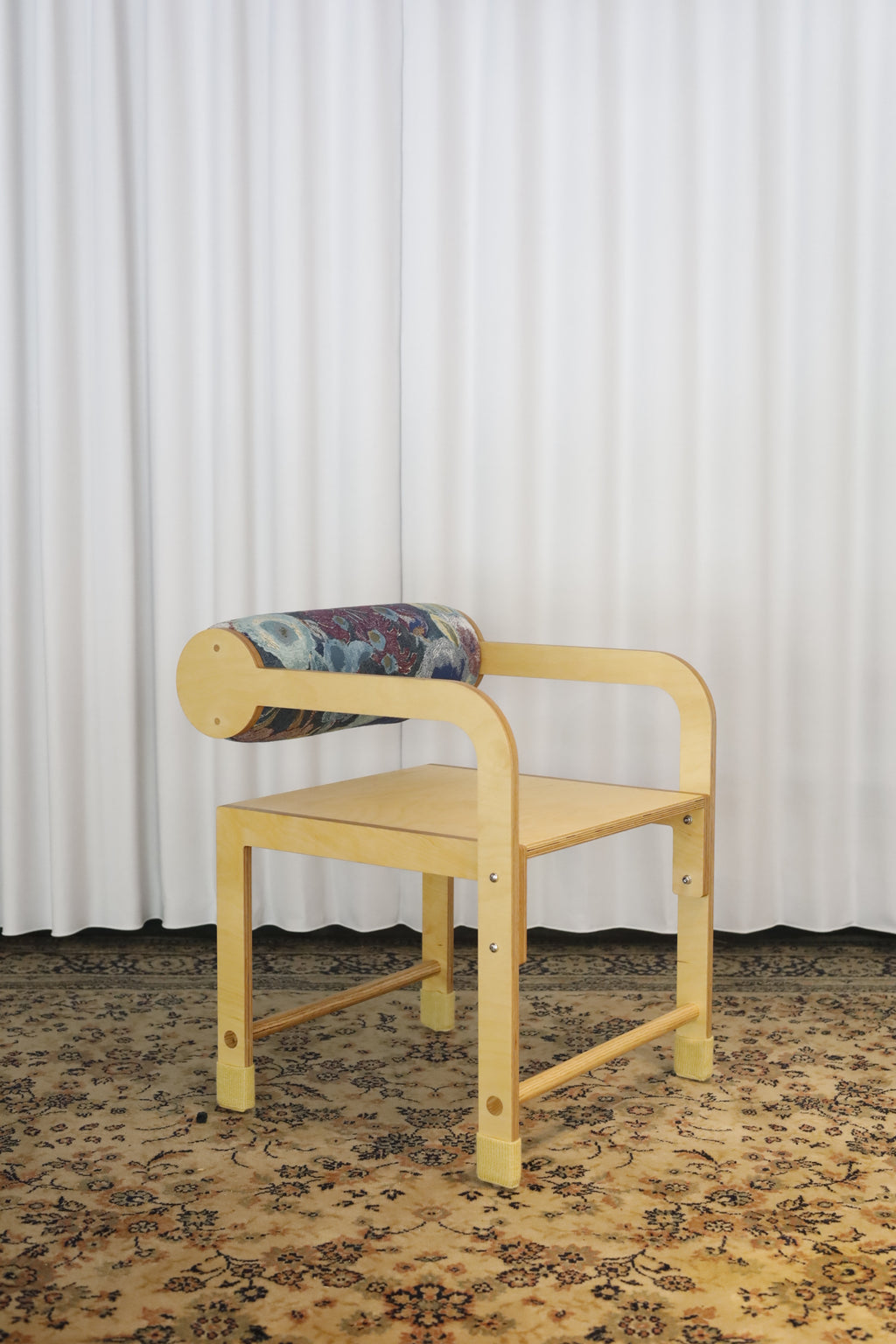 Padded Cylinder Back ArmChair