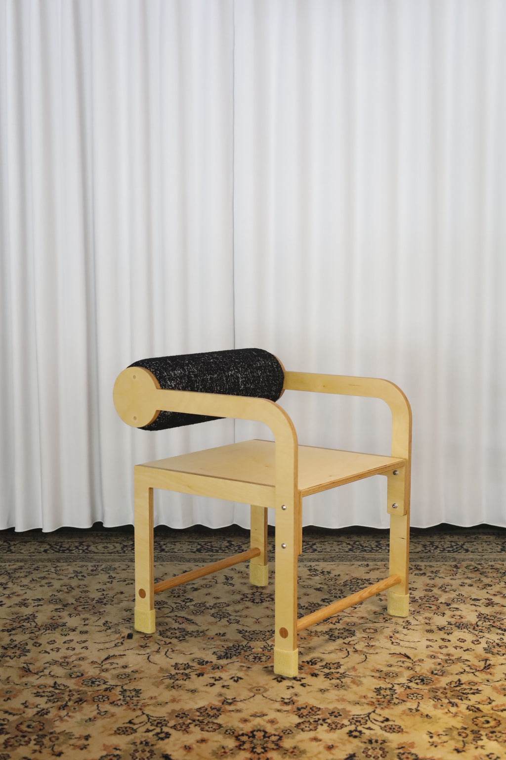 Padded Cylinder Back ArmChair