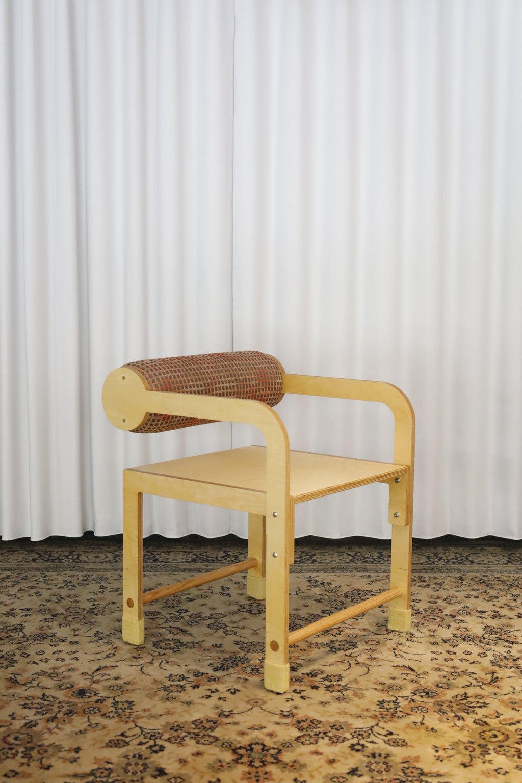 Padded Cylinder Back ArmChair