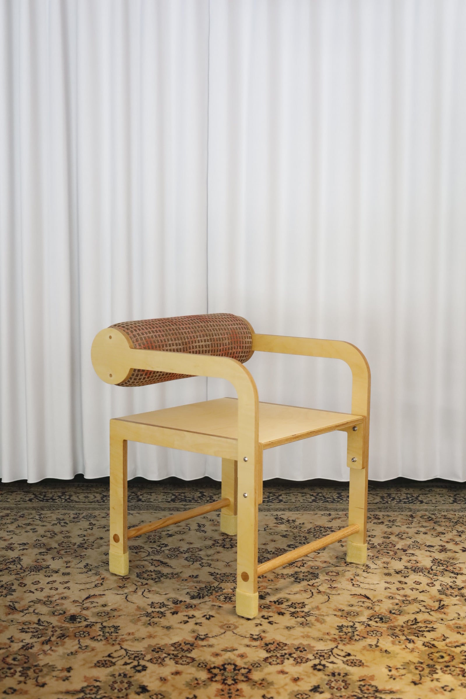 Padded Cylinder Back ArmChair